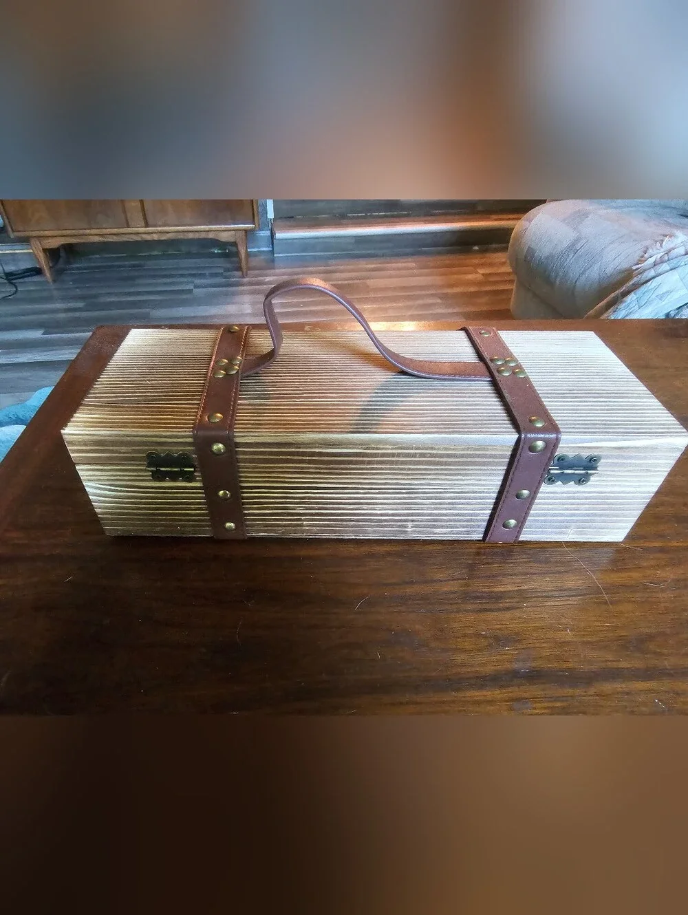 Real Rustic Wooden Gift Box For Wine, Bottles, Long Gifts
